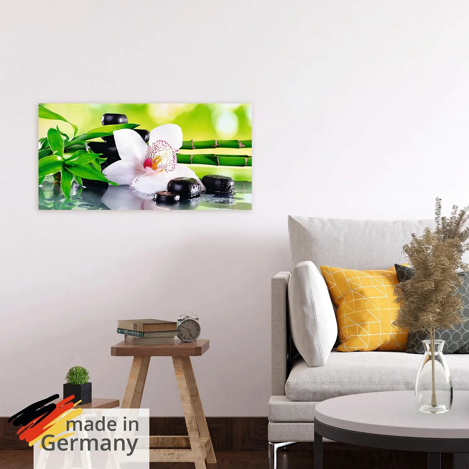 Постер ARTLAND T9IQ Wellness Zen Plant Photography Green Spa Stones Bamboo Branches Orchid 100 x 50 см, фото №5 Постер ARTLAND T9IQ Wellness Zen Plant Photography Green Spa Stones Bamboo Branches Orchid 100 x 50 см, фото №5