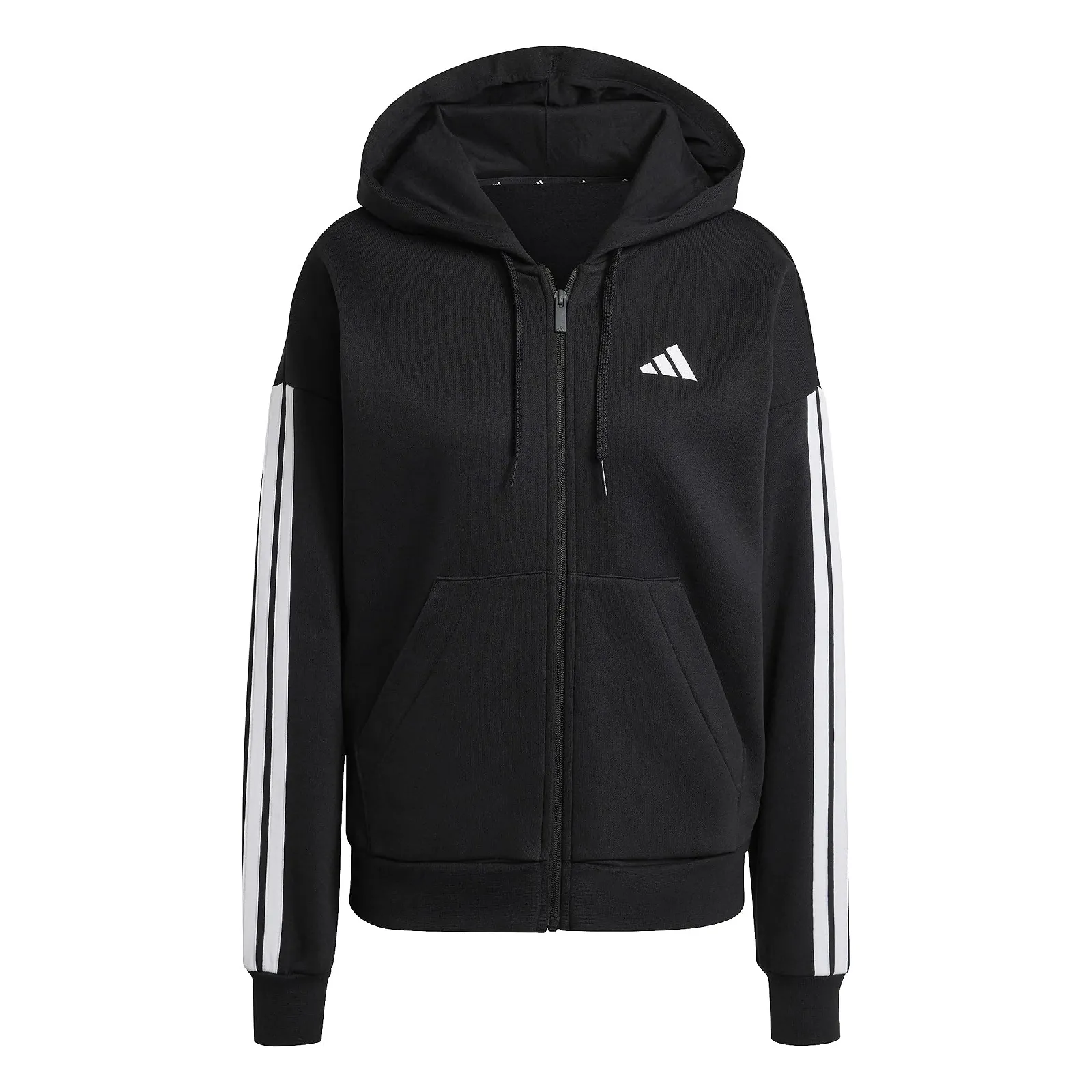 Женская Толстовка adidas Essentials 3-Stripes Full-Zip Fleece Худи, фото №1