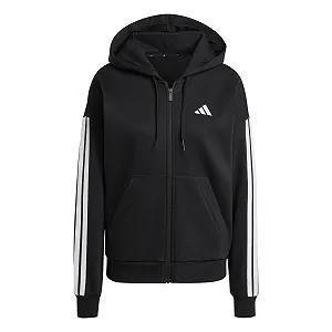 Женская Толстовка adidas Essentials 3-Stripes Full-Zip Fleece Худи - Фото 1