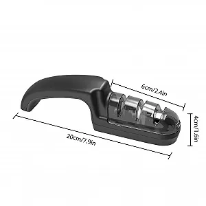 Точилка для ножів ручна Багатофункціональна ергономічна з силіконовою основою synthetic.ua - Фото 1