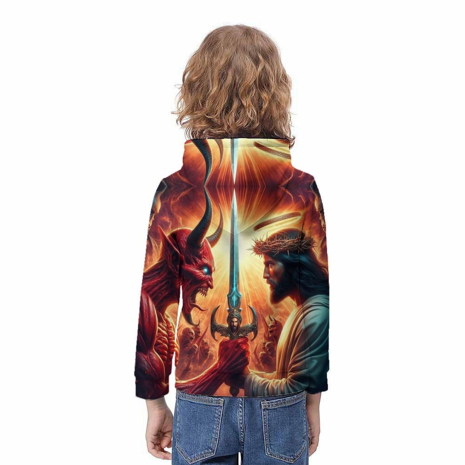 Худі KHHKJBVCE Angel Vs Demon для хлопчиків та дівчаток 3D, фото №4