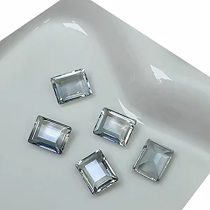 Стразы для ногтей Прямоугольные Хрустальные Камни Прозрачный 10 шт - Фото 1