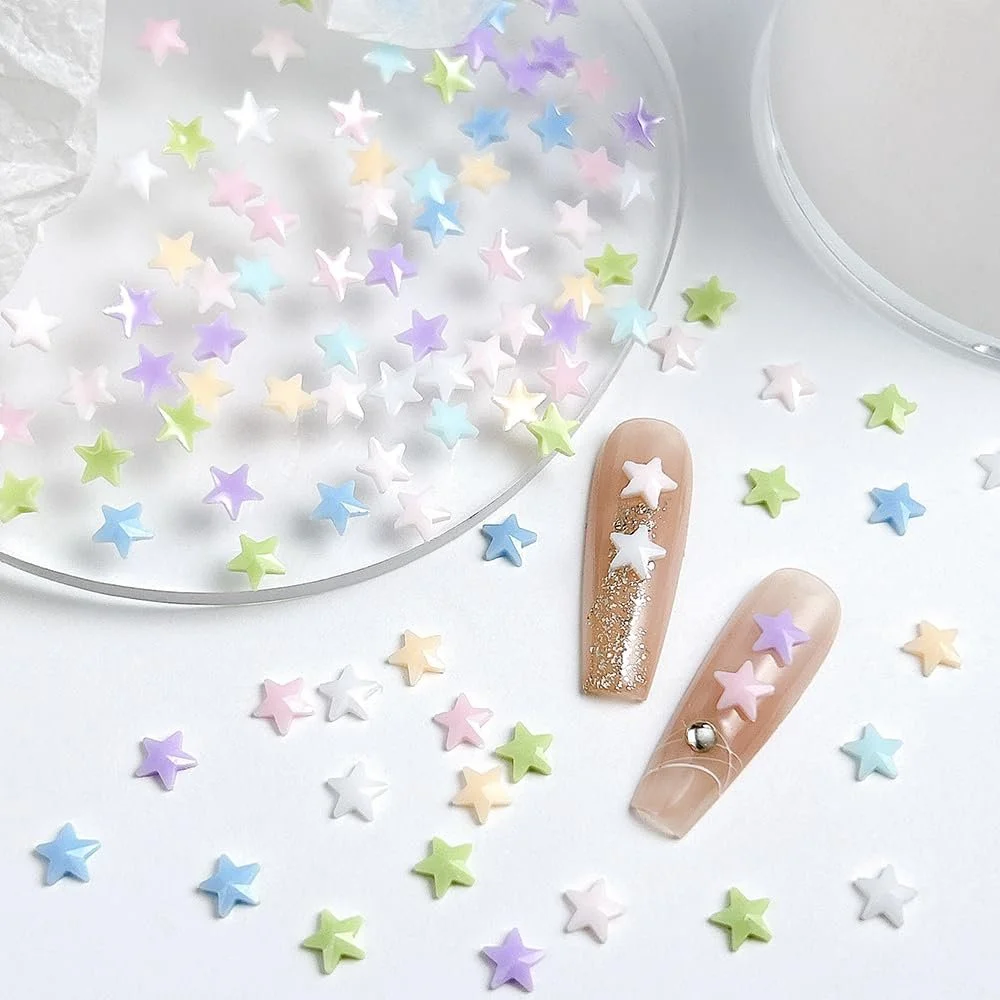 Украшения для ногтей Звезды, 100 шт, мини, разноцветные, фото №7
