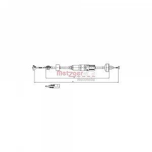 Трос сцепления METZGER 10.3443 для VAG - Фото 1