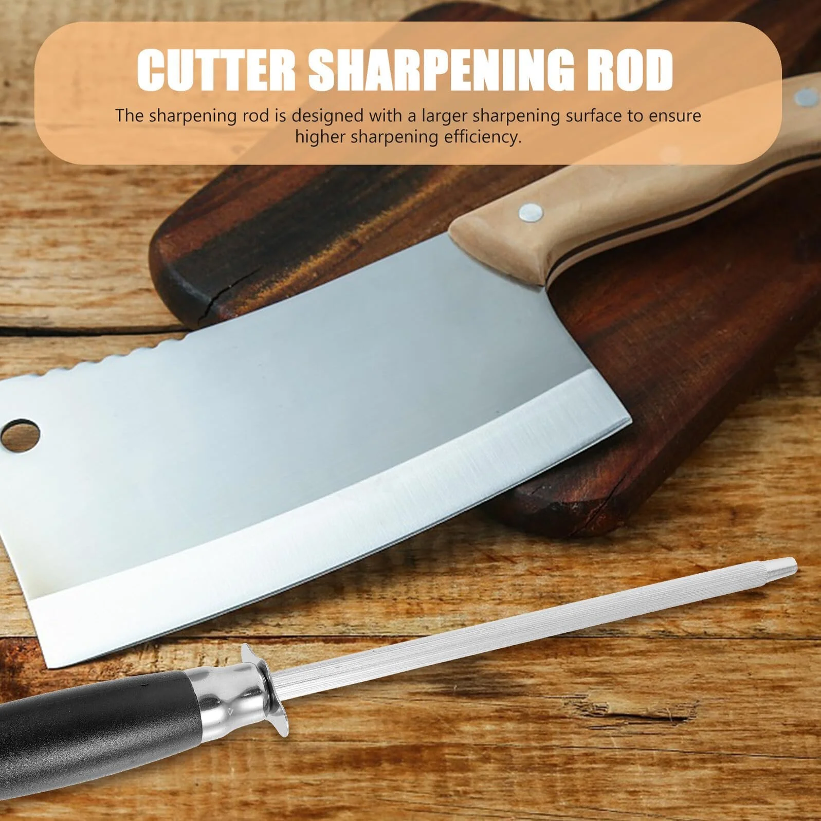 Мусат ERINGOGO Stainless Steel з ергономічною ручкою з нержавіючої сталі, фото №3