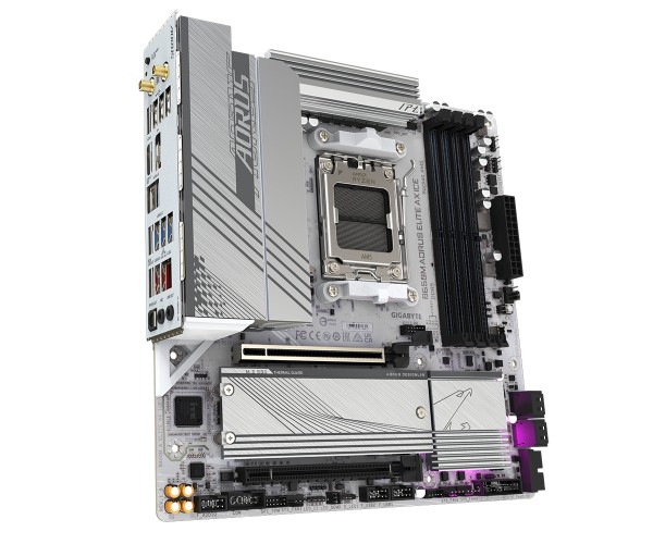 Материнська плата Gigabyte B650M Aorus Elite AX Ice Socket AM5, фото №3