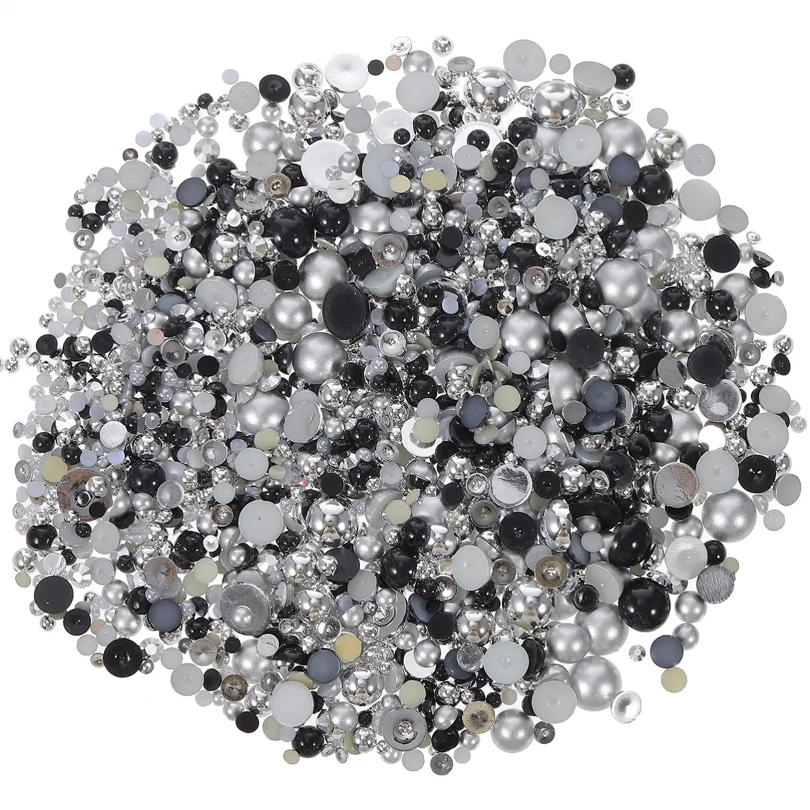 Украшения для ногтей Полукруглые имитация жемчуга из смолы ABOOFAN 3 шт., фото №2