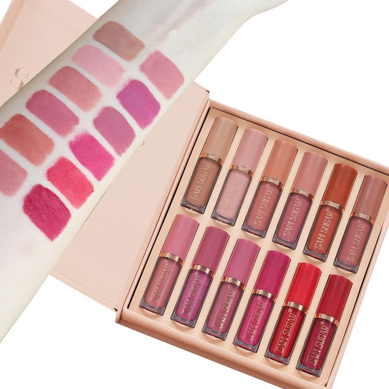 Набор Velvet Liquid Lipstick 12 цветов Matte Lipstick Set Водостойкая Не-липающая, Увлажняющая, Долговечная с Подарочной Коробкой, фото №3