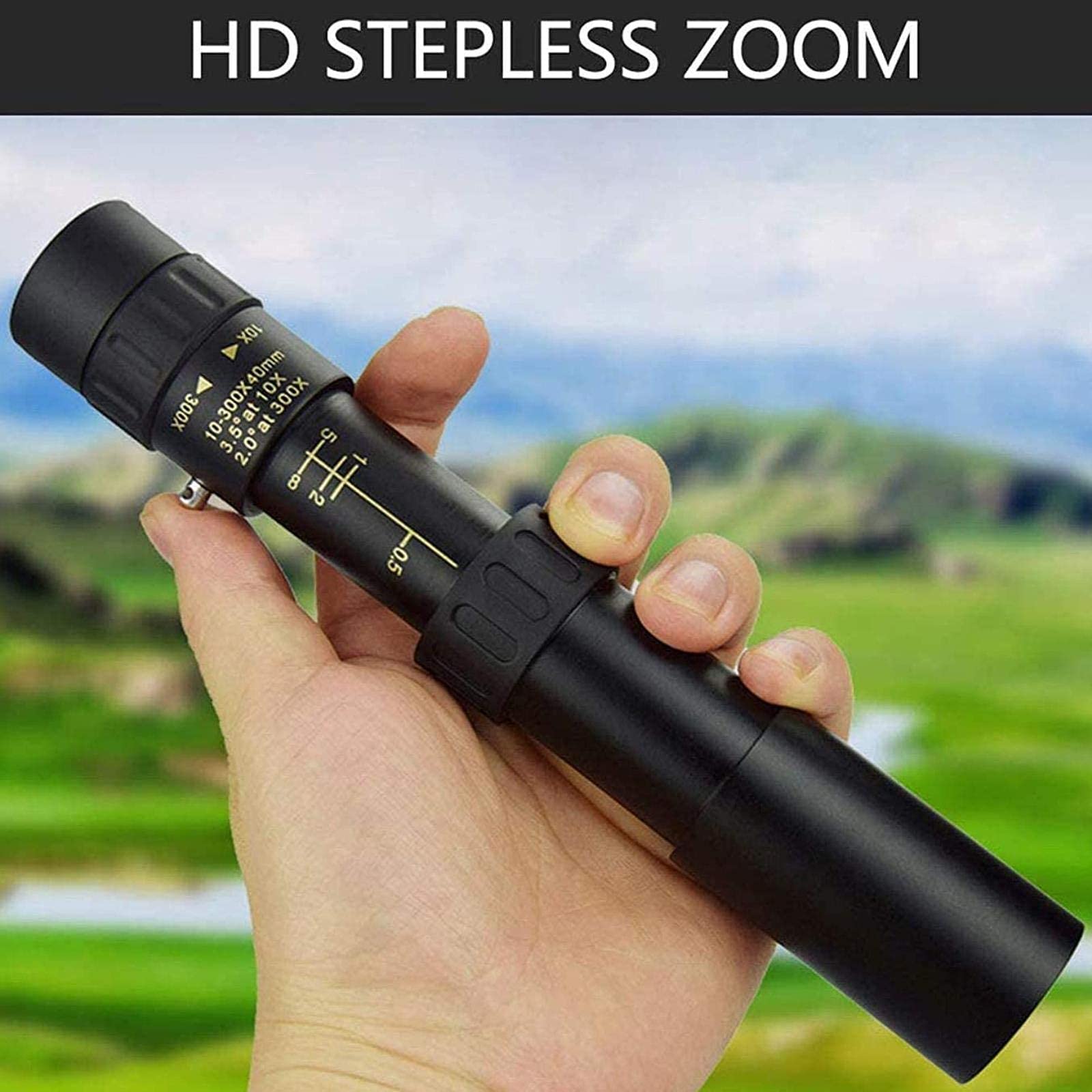 Монокуляр Stretching 10-300x40 мм Портативний HD Високопродуктивний Телескоп з Тримачем для Смартфона та Штативом для Спостереження за Птахами на Природі Кемпінг, фото №6