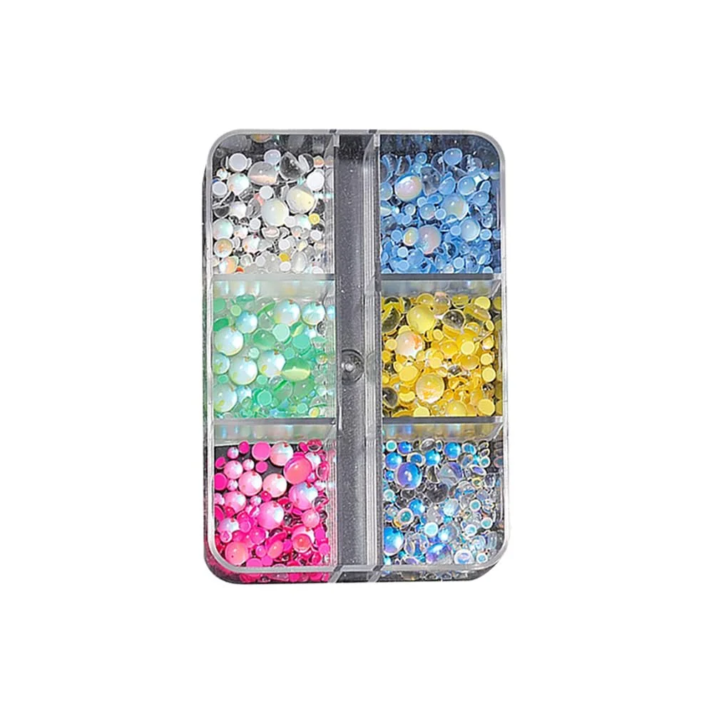 3D Намистини для нігтів Aurora Bubble Різнокольорові, фото №1