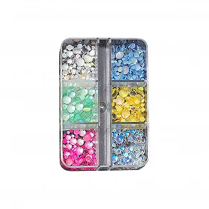 3D Бусинки для ногтей Aurora Bubble Разноцветные Кристалл Плоская Задняя часть Блестки Пастельные Украшения для ногтей - Фото 1