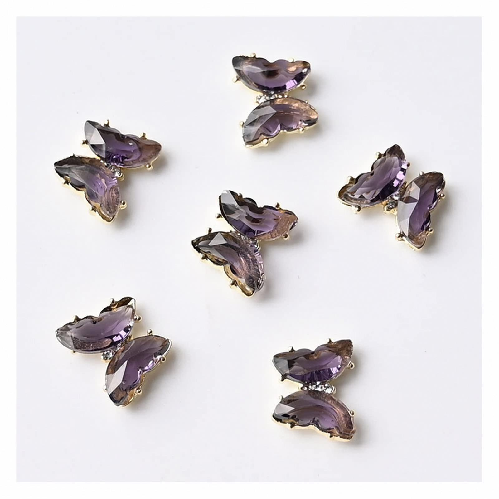 Прикраса для нігтів Метелик Кристал та Метал 3D, фото №7