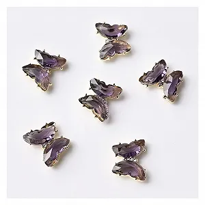 Прикраса для нігтів Метелик Кристал і Метал 3D - Фото 1