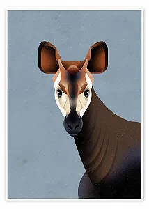 Постер Dieter Braun Okapi 30 x 40 см Синий - Фото 1