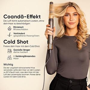 Набор фен-щеток 6 в 1 135,000 RPM 1300 Ватт Grey-Gold synthetic.ua - Фото 1