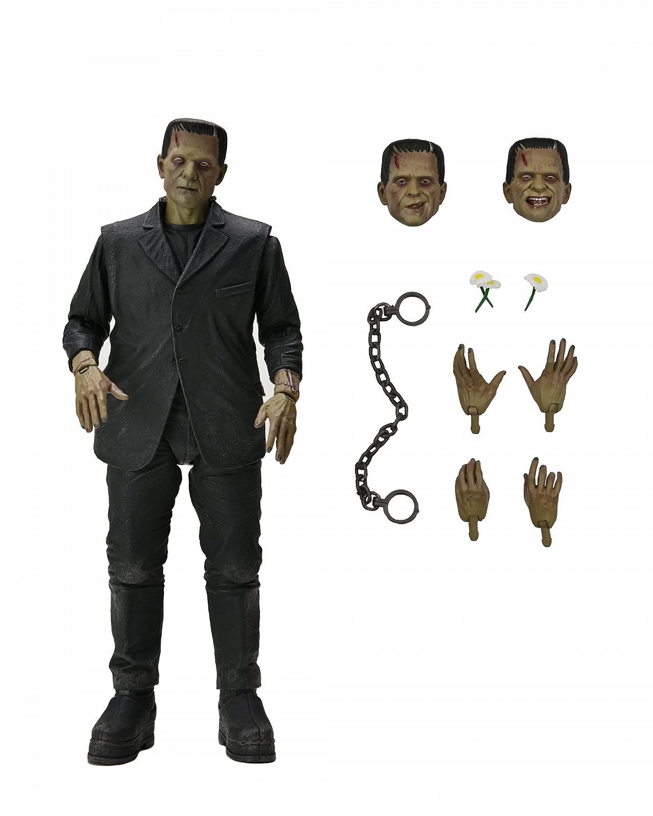 Фігурка NECA Universal Monsters Ultimate Frankenstien Articulée 18 см, чорно-біла, фото №2