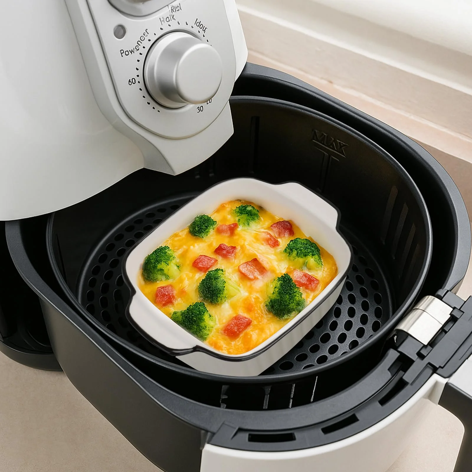 Набір форм для запікання 400 мл 3 шт. кераміка з ручками, фото №5