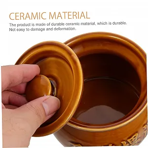 Каструля керамічна для супу TOYANDONA багатофункціональна коричнева synthetic.ua - Фото 1