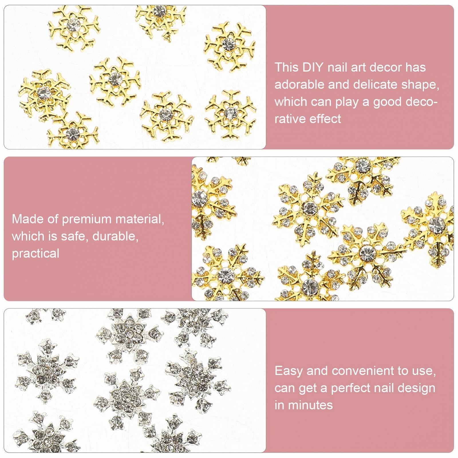 Украшение для ногтей FOMIYES 80 шт, снежинки, декор для ногтей, стильный, сплав, фото №2