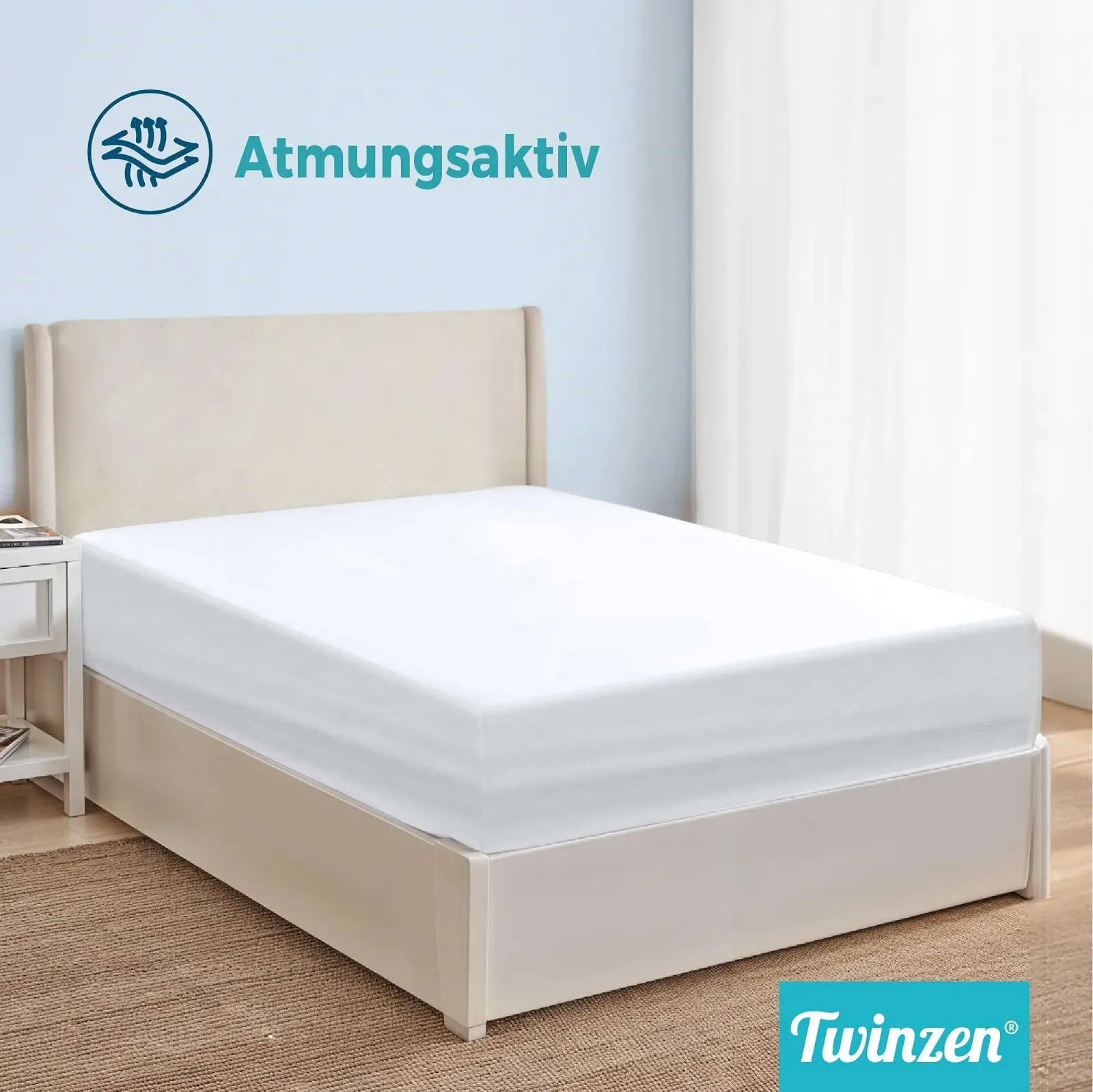 Наматрацник Twinzen 70 x 140 см Водонепроникний та дихаючий, фото №5