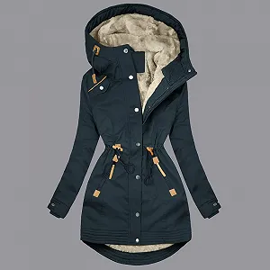 Жіноче Зимове Пальто Alpenblitz з вовняним коміром, на блискавці synthetic.ua - Фото 1