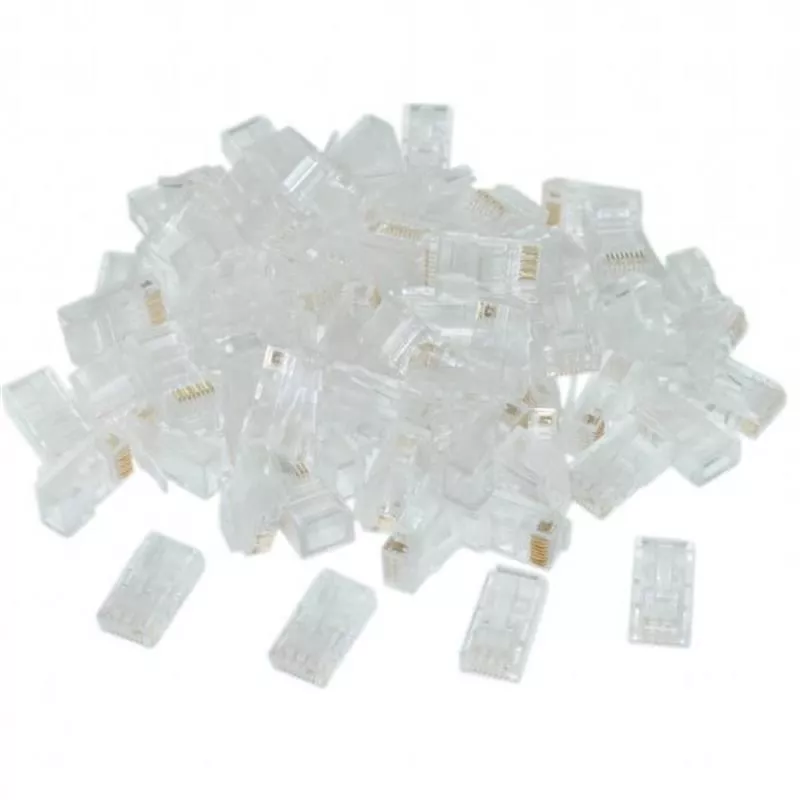 Коннектор RJ 45 Cablexpert (LC-8P8C-002/100) 8P8C с золоченными контактами 100 шт/уп, фото №2