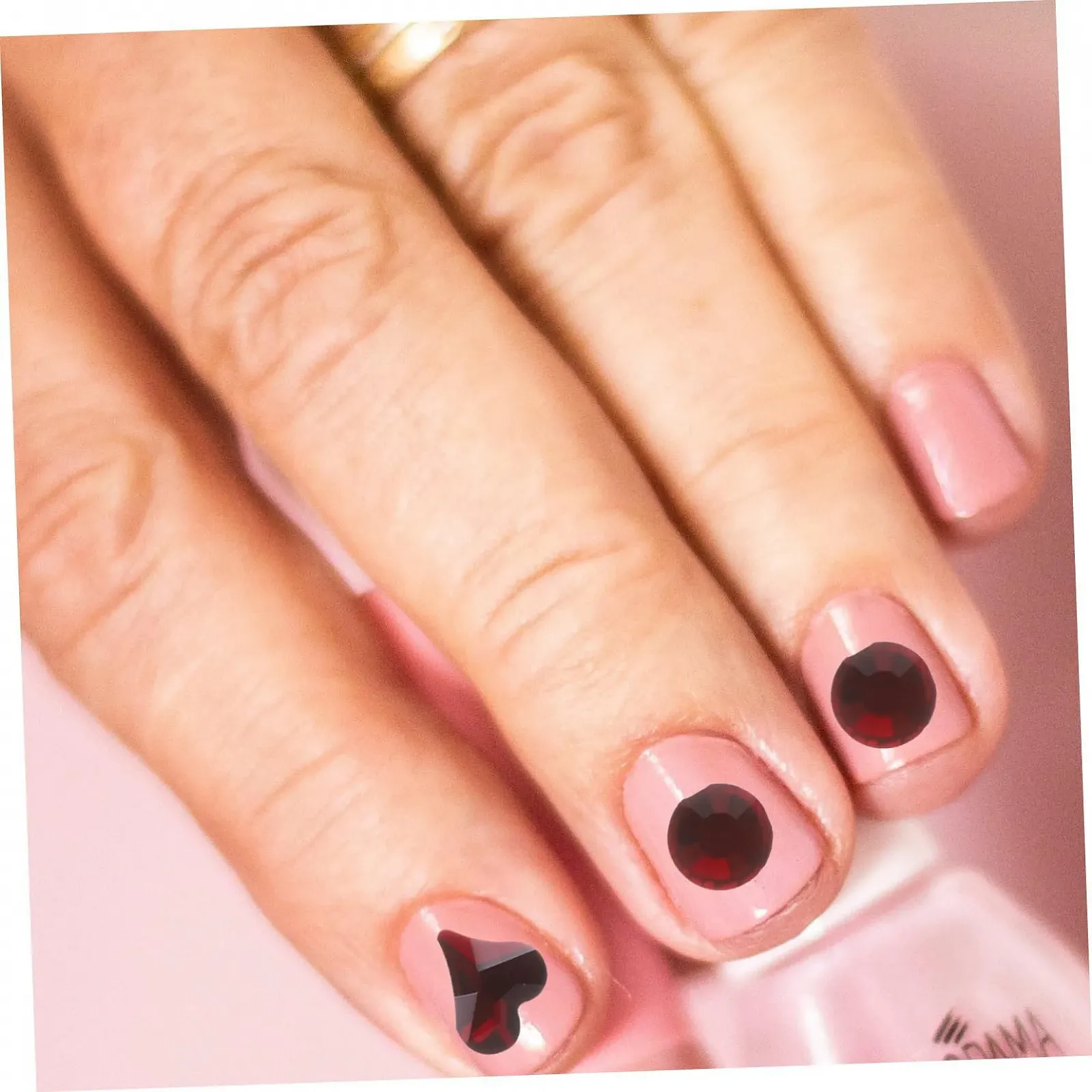 Healeved 1 коробка Любов дорогоцінні камені для нігтів Плоска задня частина, фото №3