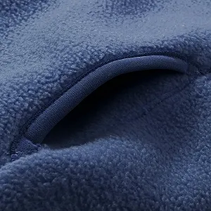 Флисовая куртка для детей, размер 140 зимняя ветрозащитная однотонная куртка на молнии, теплая флисовая верхняя одежда synthetic.ua - Фото 1