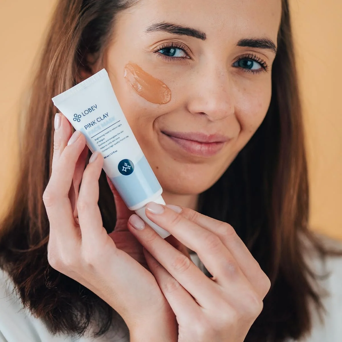 Маска для обличчя LOBEY Pink Clay - Делікатний догляд для сяючої шкіри - Регенеруюча, заспокійлива та ідеальна для чутливої шкіри (50 мл), фото №5