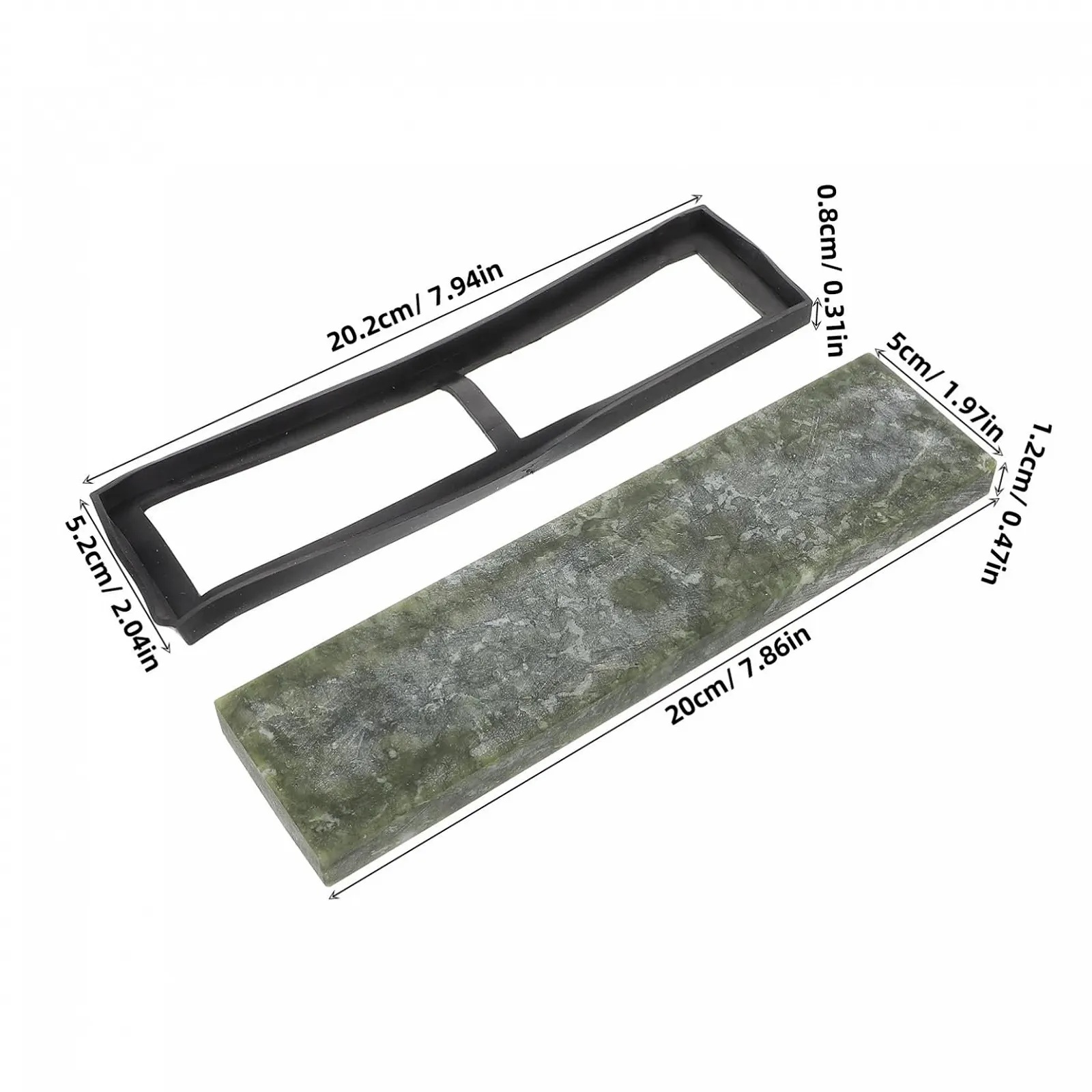 Точильний камінь природний Green Polishing Stone для ножів та ножиць 1 набір, фото №9