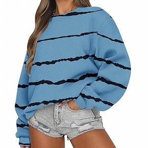 Женская повседневная полосатая кофта - Фото 1