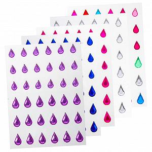 Наклейки стразы Mikinona для макияжа глаз, ногтей, детского макияжа, украшений для лица и тела, 5 листов - Фото 1