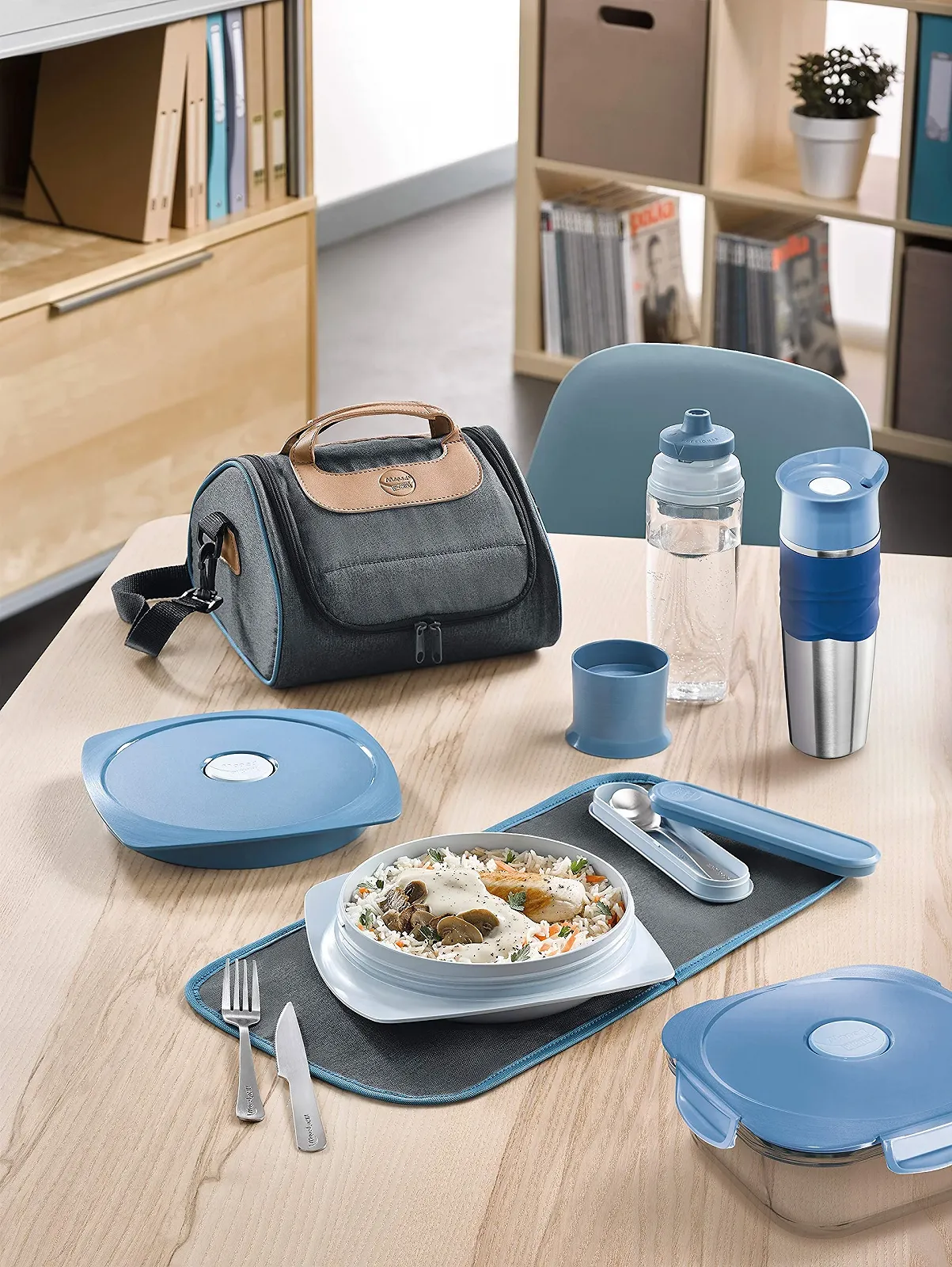 Набор столовых приборов для путешествий Maped PICNIK Concept Adult Storm Blue, фото №5