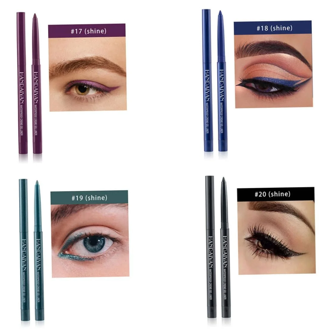 Набір підводок для очей Colourful Матові Блискучі, фото №7