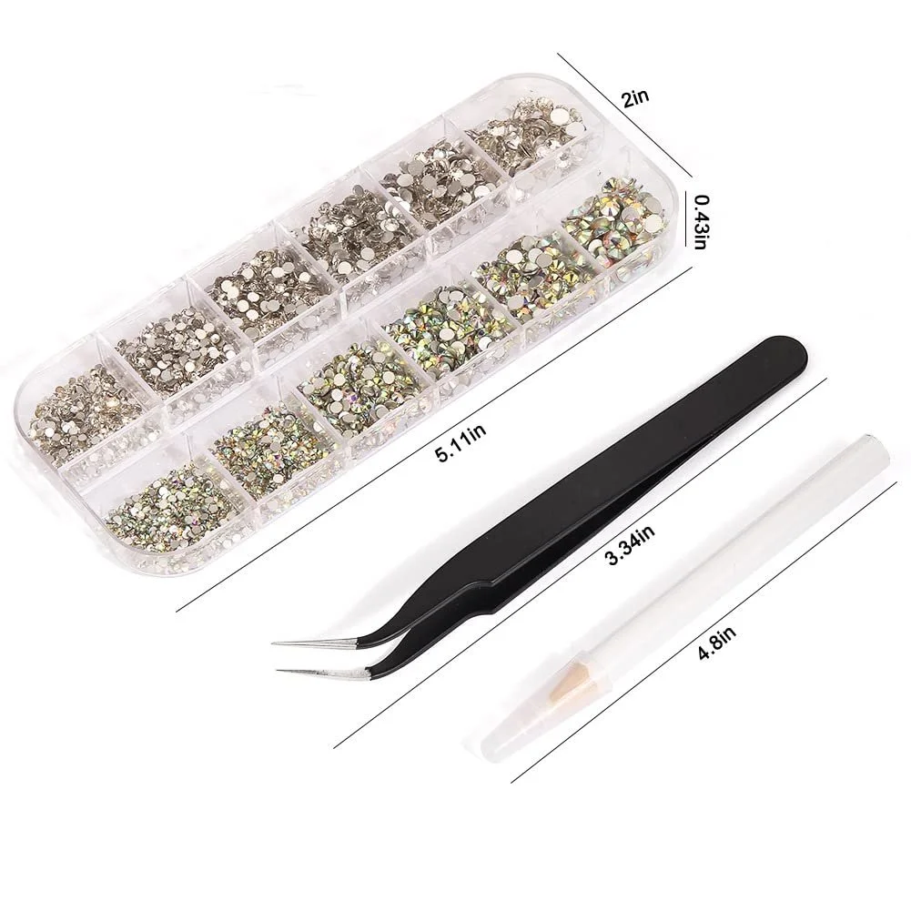 Стрази для нігтів Скло 6 Розмірів (SS4-SS16) Плоскі, фото №6 Стрази для нігтів Скло 6 Розмірів (SS4-SS16) Плоскі, фото №6