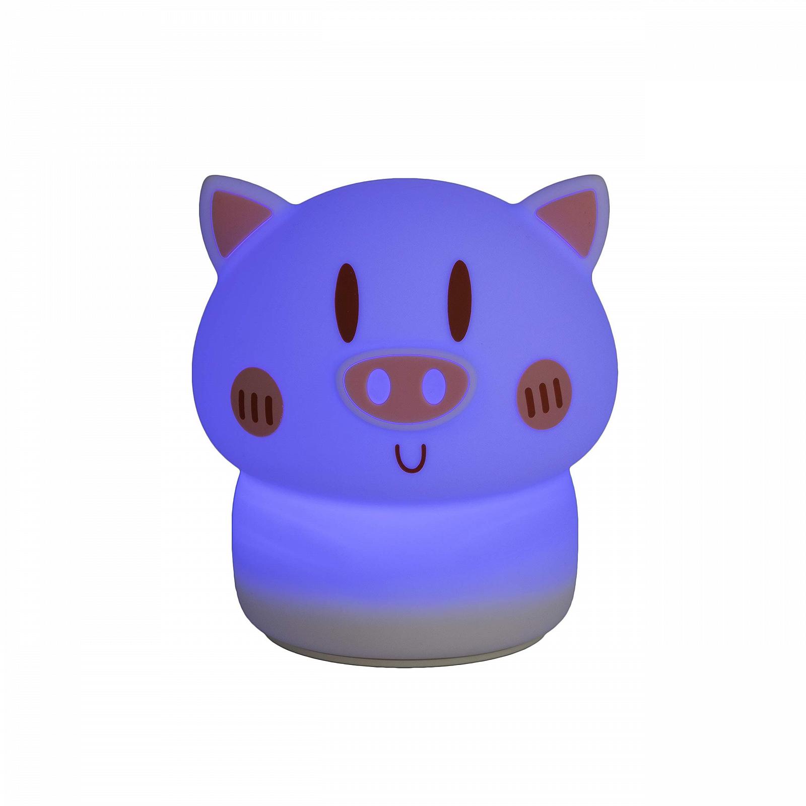 Светильник hellum LED Ночник Свинья Детский Светильник с Сенсорным Управлением, Разноцветное Освещение, Мягкий Силикон, 524277, фото №3 Светильник hellum LED Ночник Свинья Детский Светильник с Сенсорным Управлением, Разноцветное Освещение, Мягкий Силикон, 524277, фото №3