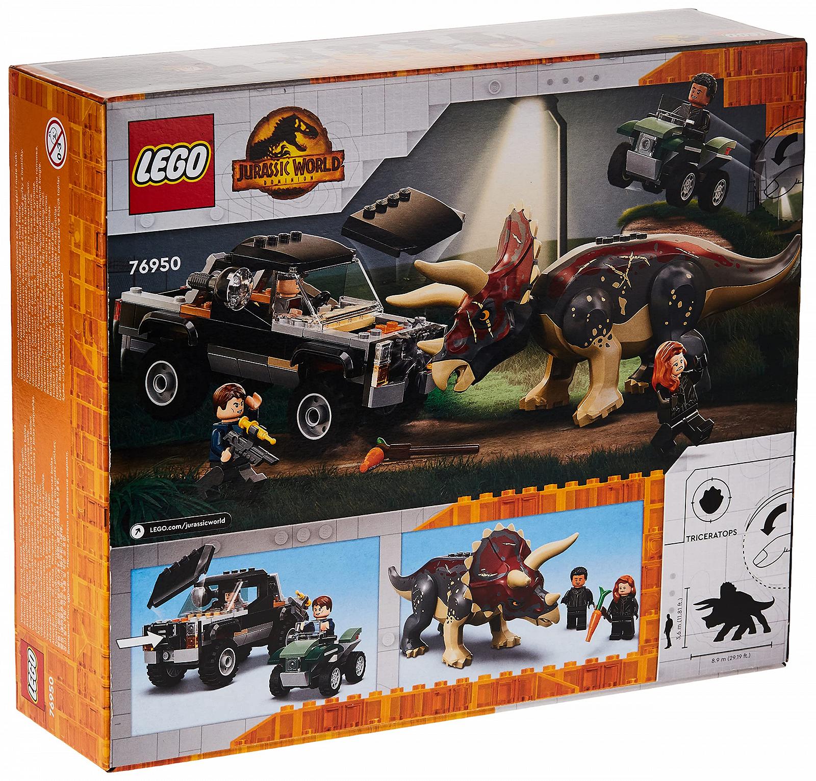 Конструктор LEGO 76950 Jurassic World Triceratops Attack Pick-up Truck Ambush 210 деталей, фото №3