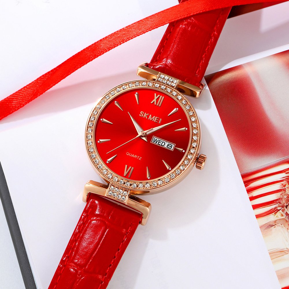 Годинник Skmei 2090 Rose Gold-Red, фото №3