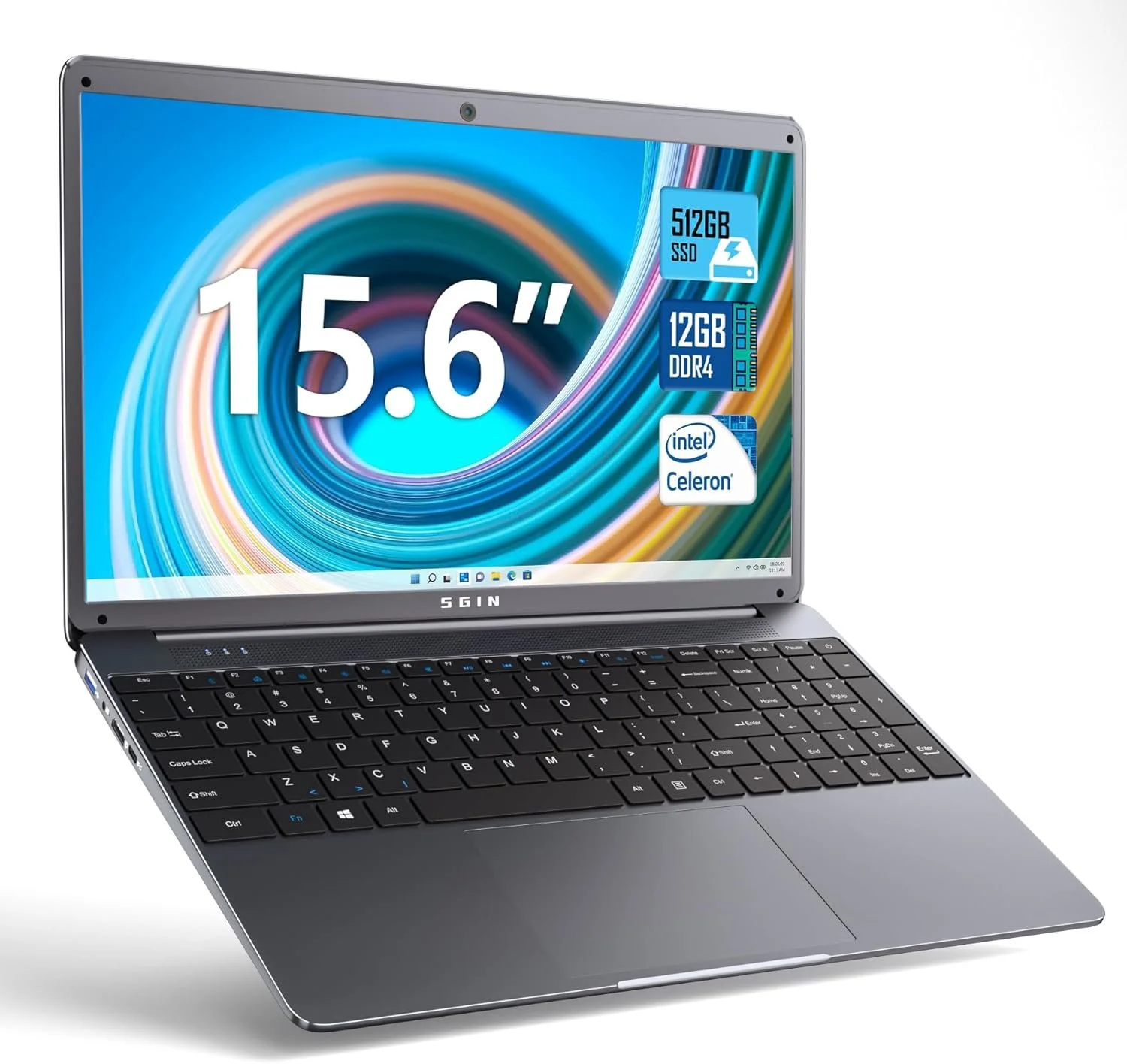 Ноутбук 15.6" SGIN X15 Intel Celeron N5095 RAM 12GB SSD 512GB Windows 11 (UKR), фото №1