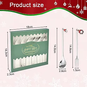 Набор вилок и ложек BUZIFU, 6 шт., 3 ложки и 3 вилки, из нержавеющей стали synthetic.ua - Фото 1