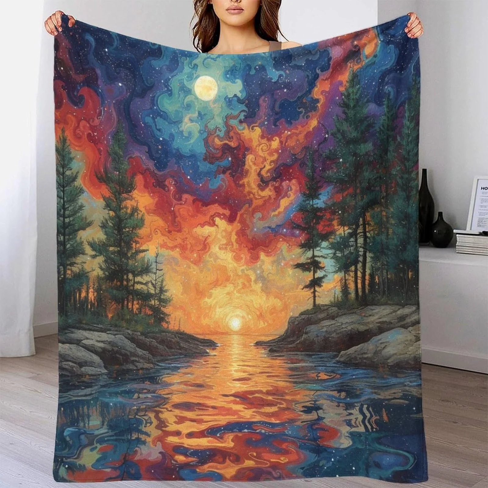 Покрывало VFKLZCNYR Пейзаж 3D-печать Цветочный 180 x 200, фото №5 Покрывало VFKLZCNYR Пейзаж 3D-печать Цветочный 180 x 200, фото №5