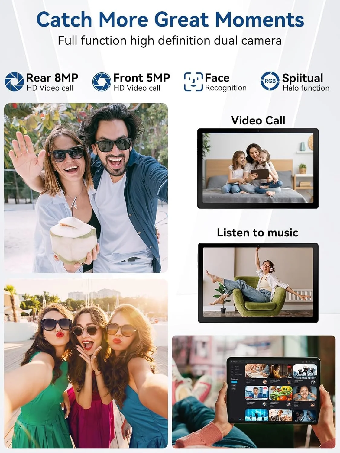 Планшет 10.1" Whitedeer A10PRO 3+11/64Gb 8 ядер Android 14 5000 mAh Чорний, фото №6 Планшет 10.1" Whitedeer A10PRO 3+11/64Gb 8 ядер Android 14 5000 mAh Чорний, фото №6