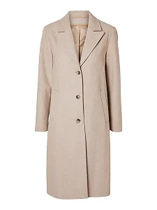 Пальто SELECTED FEMME Slfalma Wool Coat Noos Длинное - Фото 1
