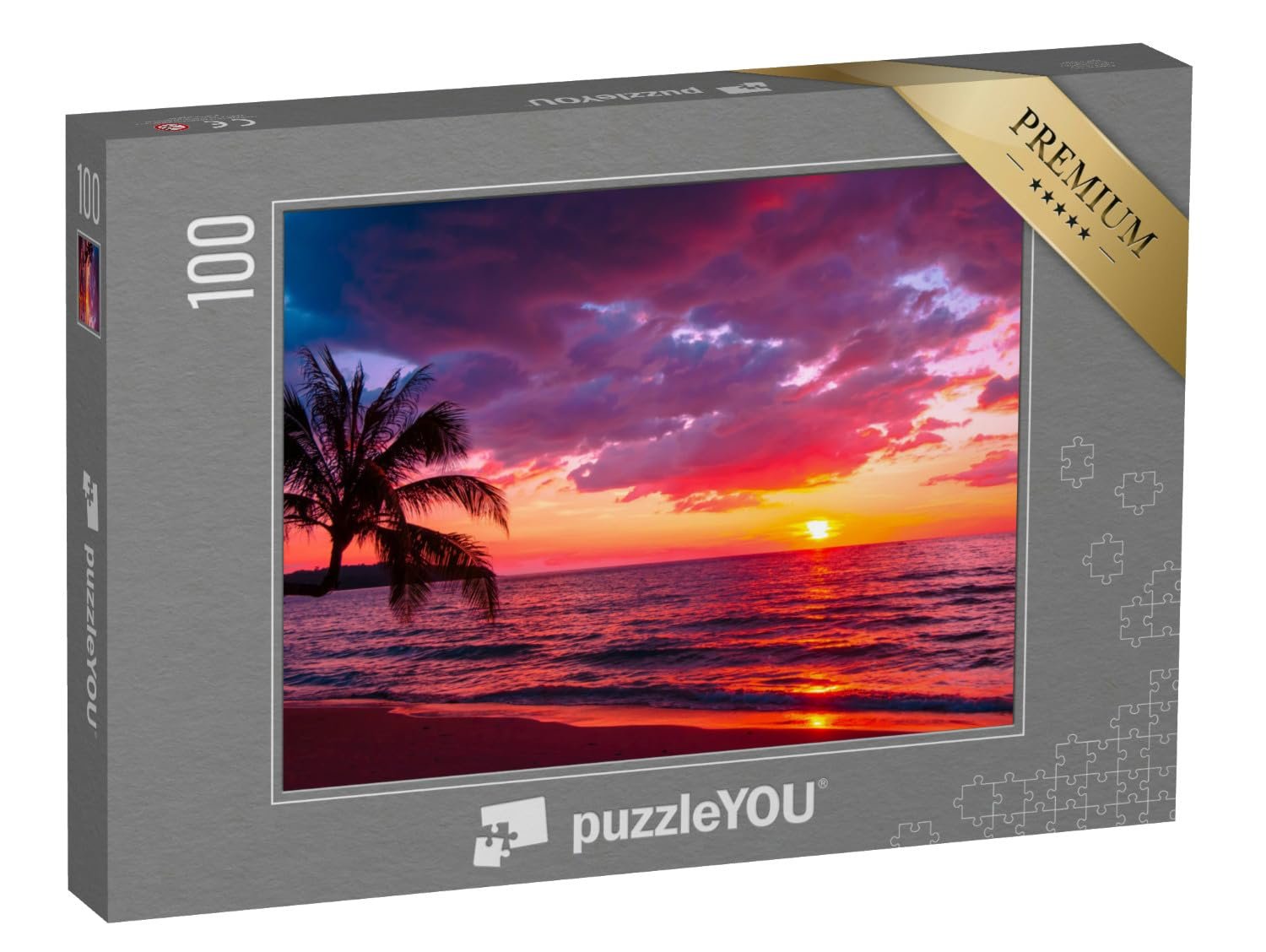 Пазл puzzleYOU Sunset "Tropical Sunset on the Beach" 100 элементов, фото №1