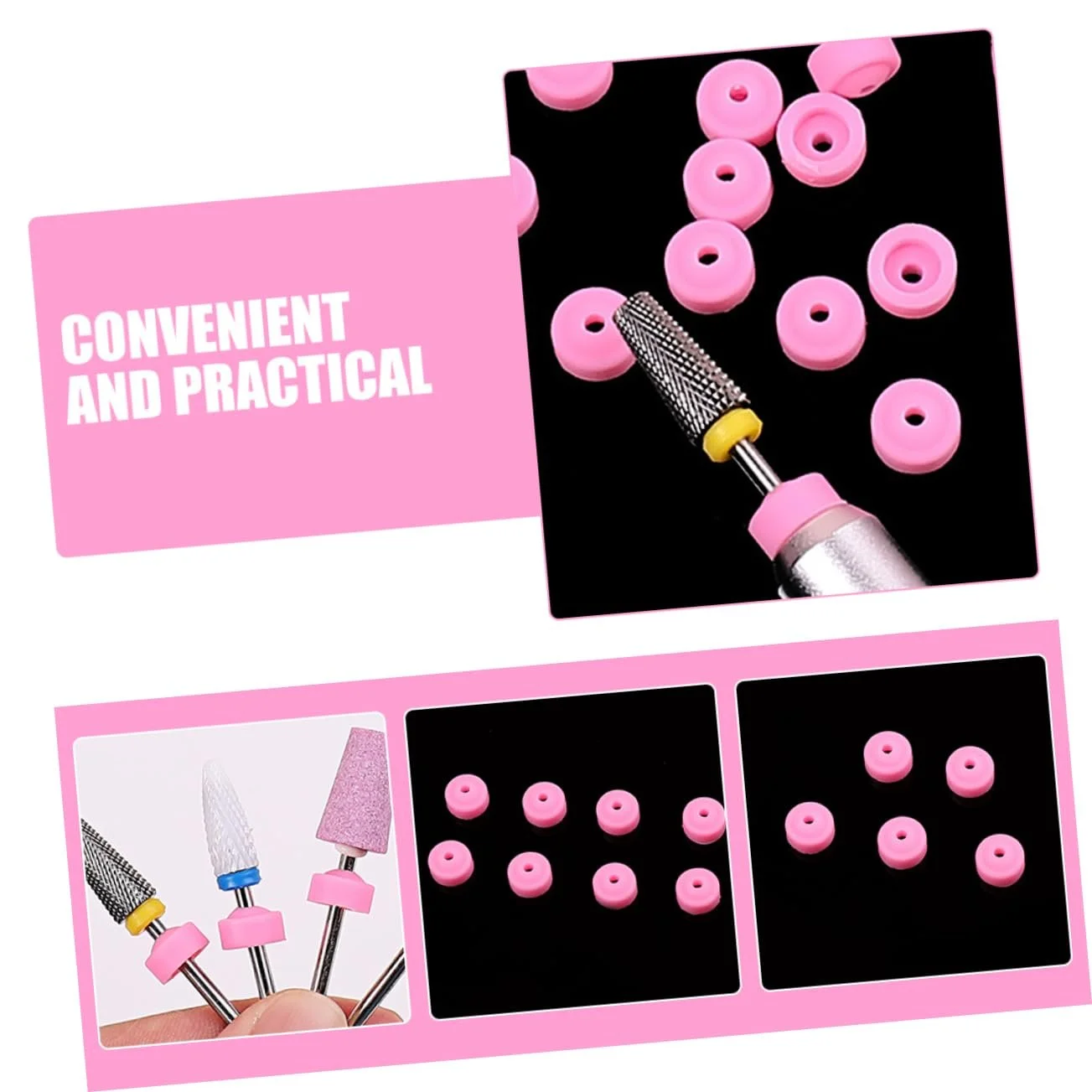 Набор расходных инструментов для маникюра WRITWAA 15 шт. Розовый, фото №7