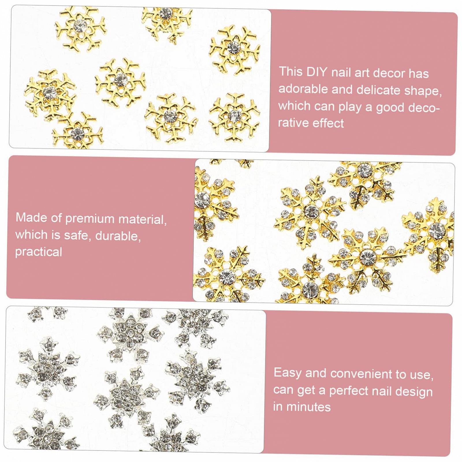 Прикраси для нігтів Сніжинки PLAFOPE, фото №6