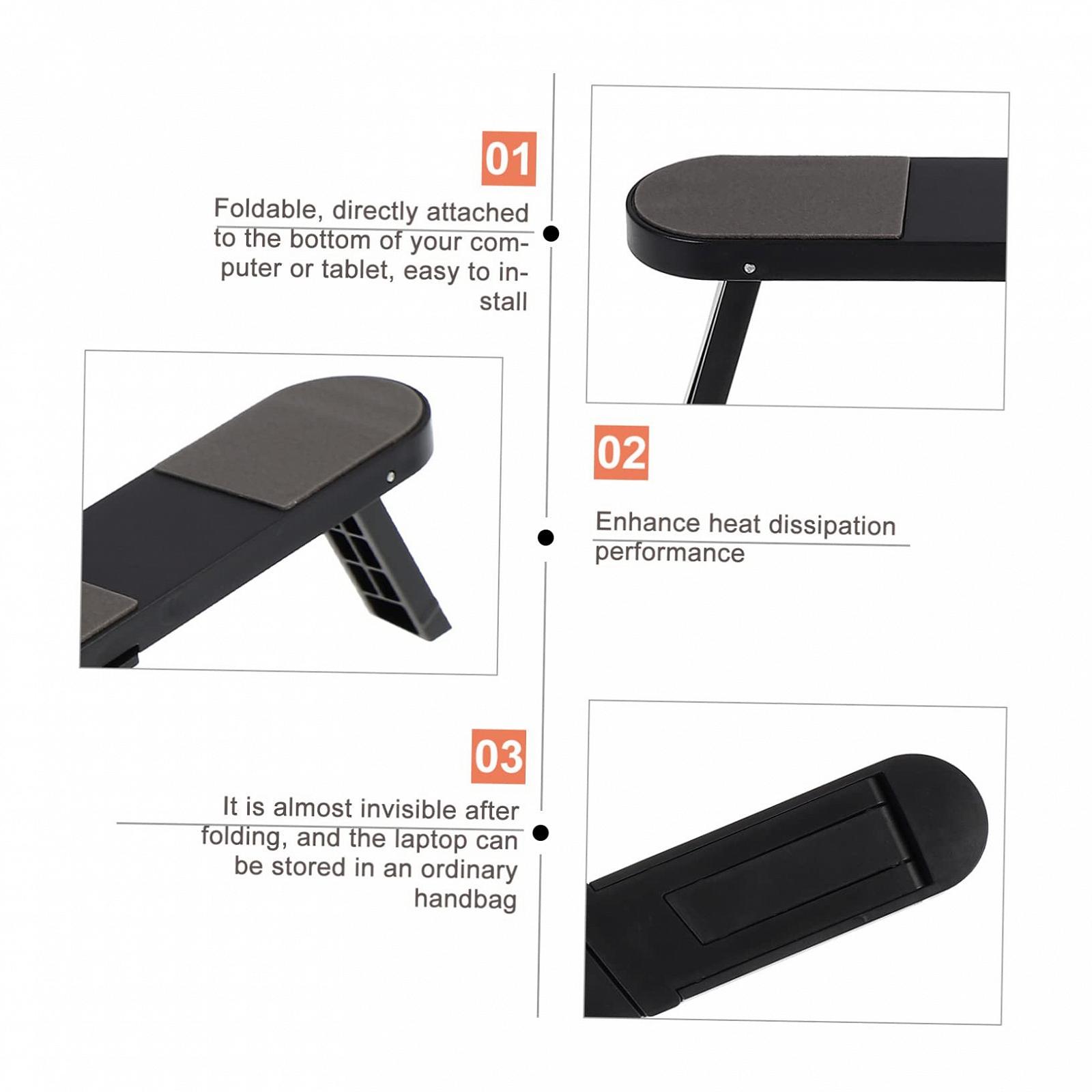 Підставка для ноутбука складана, регульована по висоті, компактна та портативна, підходить для ноутбуків і планшетів, самоклеюча, фото №7