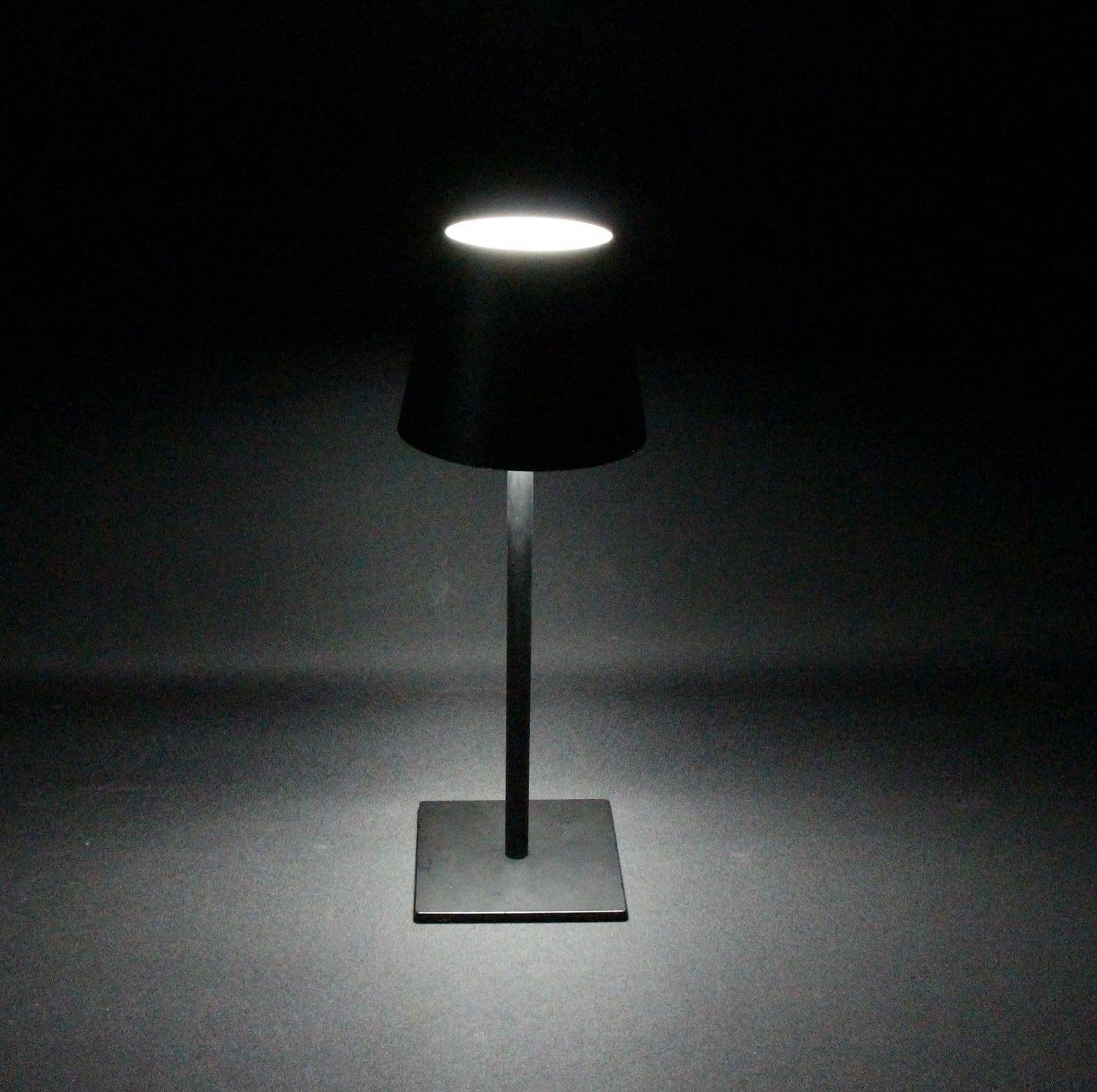 Настільна лампа FRANK FLECHTWAREN "Black" LED металева матова димована сенсорна 31 см Чорна, фото №5