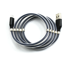 Micro-USB кабель E-Cable Magnetic Absorption 1м черный - Фото 1