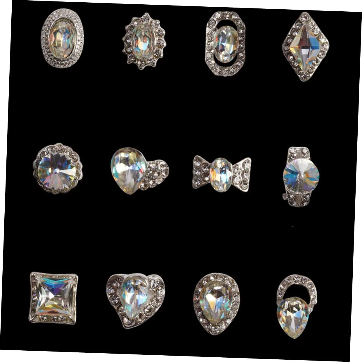 Стразы Стекло FRCOLOR 2 упаковки Наклейки для ногтей 3D Аксессуары для ногтей Украшения для маникюра, фото №2